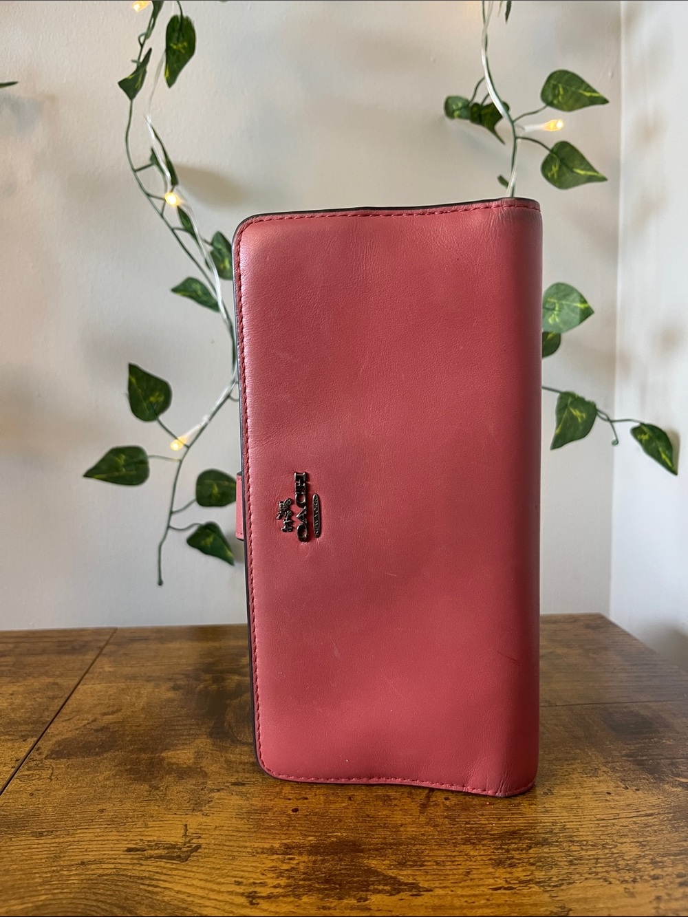 Coach Continental Wallet in Dusty Rose Pink